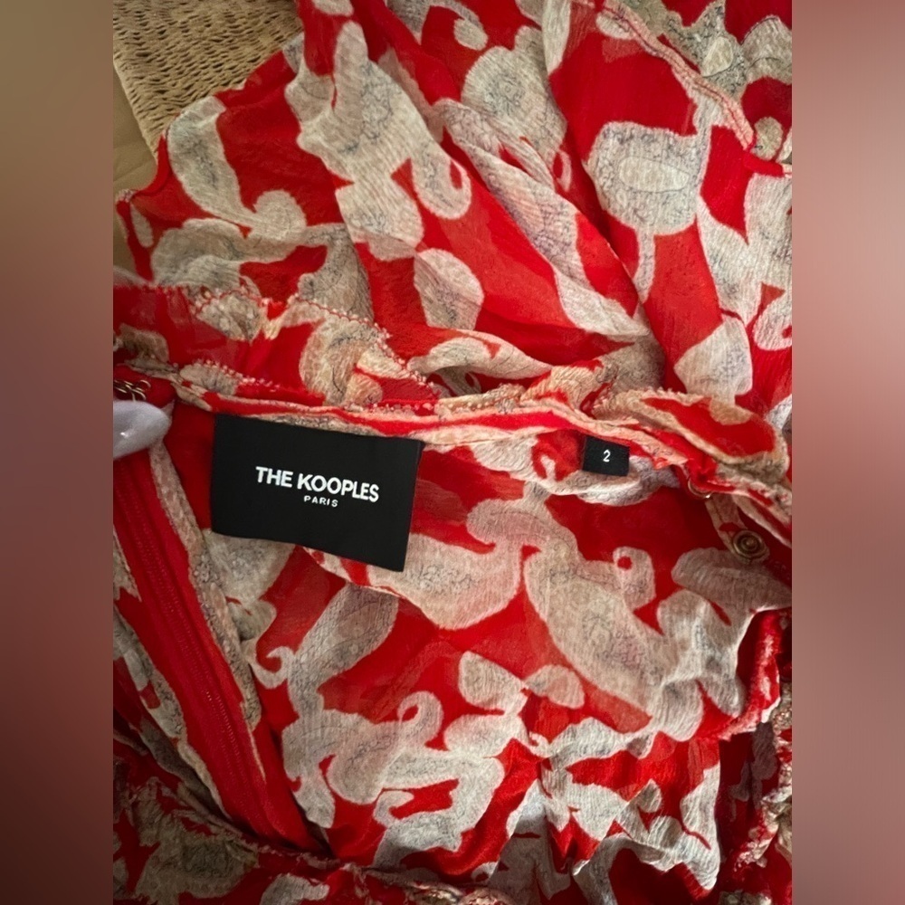 THE KOOPLES: WRAPAROUND SHORT PRINTED DRESS WITH FRILLS ❤️ size 2 - Picture 13 of 13
